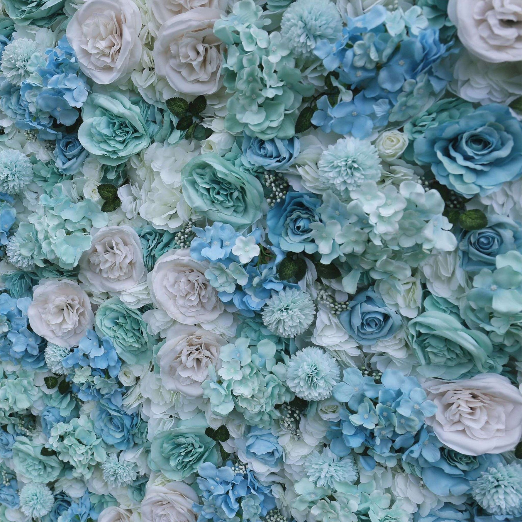 Aliflowers 3D Aqua Hydrangea with Rose for Wedding Reception Event Party ALFWL100 - Ali Flowers