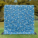Aliflowers 3D Blue Contrasting Colors floral Wall Backdrop ALFWL042 - Ali Flowers