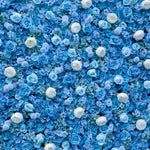 Aliflowers 3D Blue Contrasting Colors floral Wall Backdrop ALFWL042 - Ali Flowers