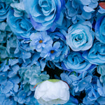 Aliflowers 3D Blue Contrasting Colors floral Wall Backdrop ALFWL042 - Ali Flowers