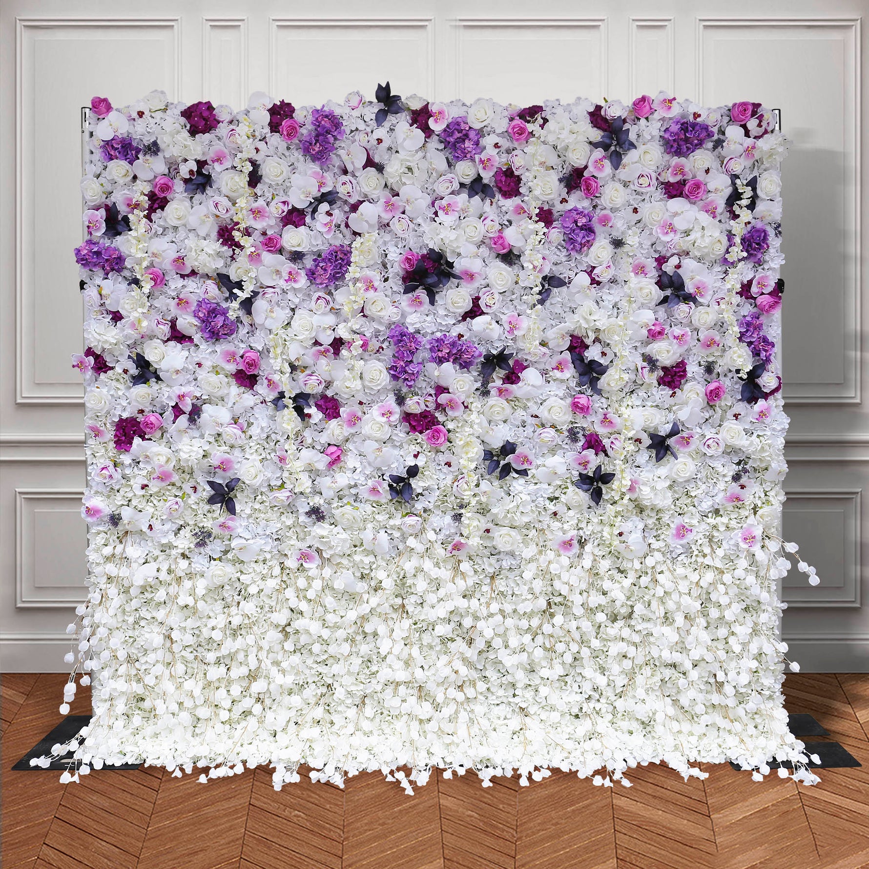 Aliflowers 3D Gradient Purple Hydrangea Flower Wall Decoration for Party ALFWL084 - Ali Flowers