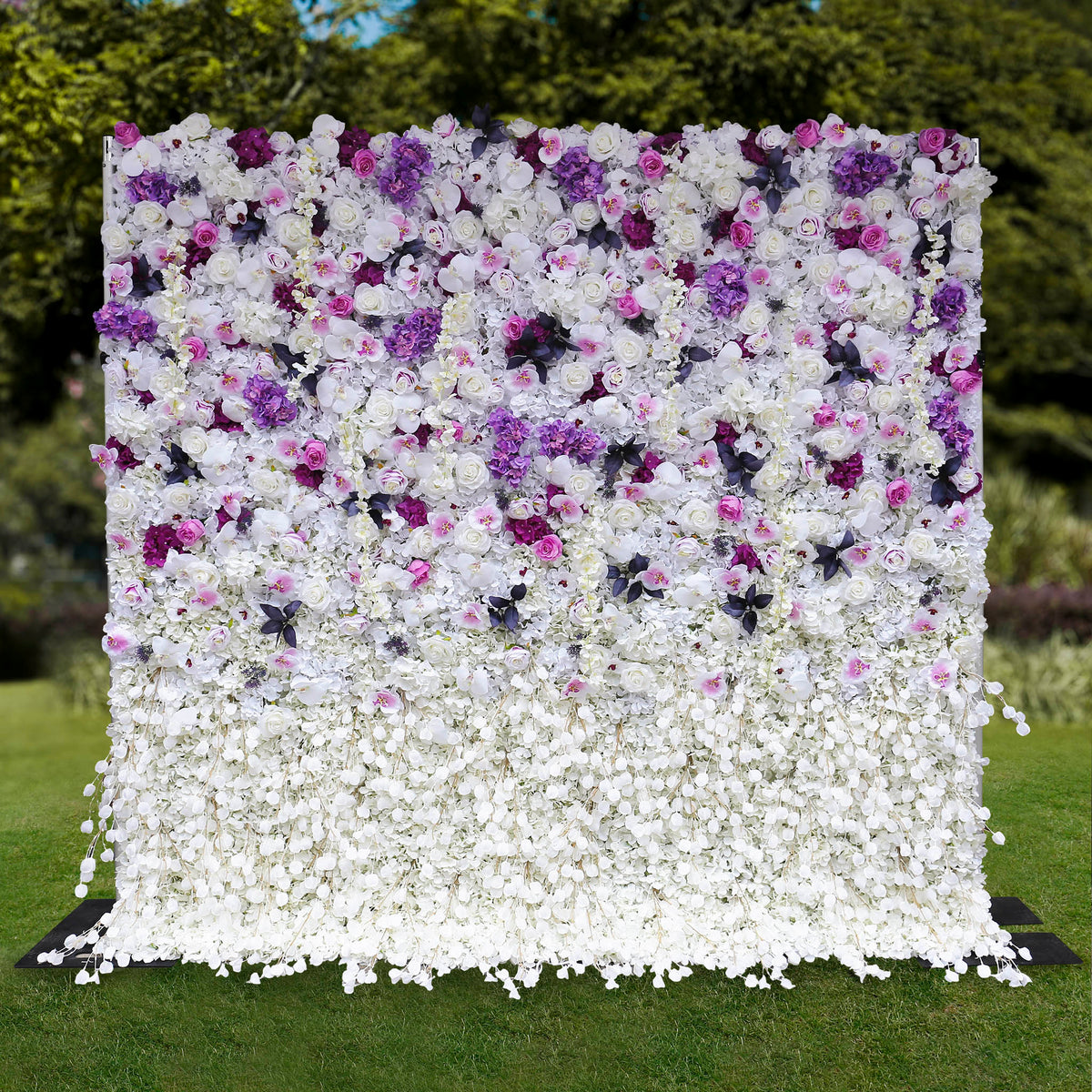 Aliflowers 3D Gradient Purple Hydrangea Flower Wall Decoration for Party ALFWL084 - Ali Flowers
