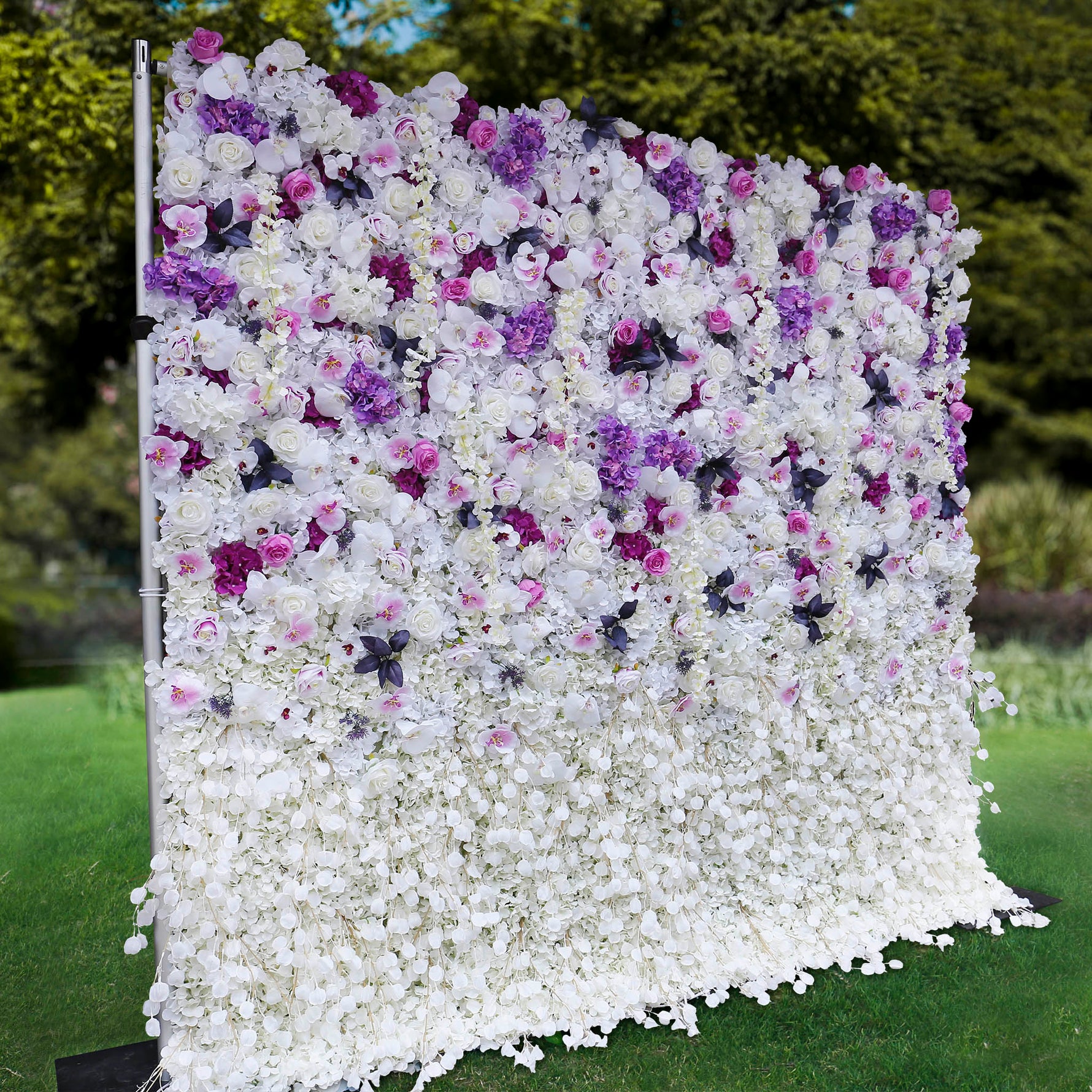 Aliflowers 3D Gradient Purple Hydrangea Flower Wall Decoration for Party ALFWL084 - Ali Flowers