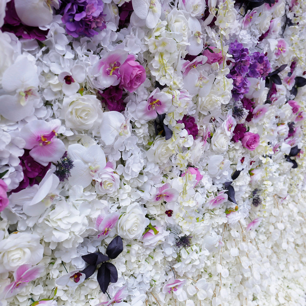 Aliflowers 3D Gradient Purple Hydrangea Flower Wall Decoration for Party ALFWL084 - Ali Flowers