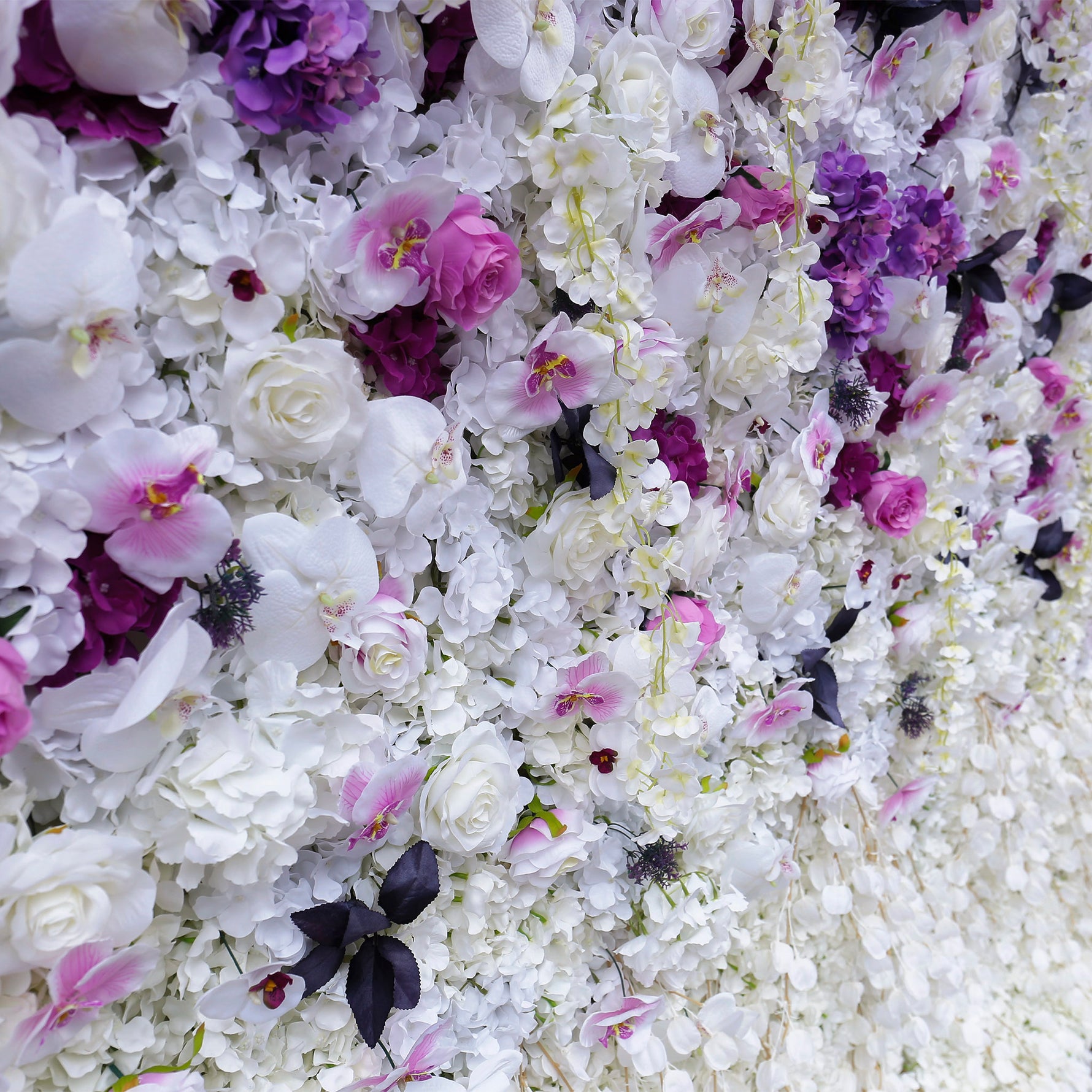 Aliflowers 3D Gradient Purple Hydrangea Flower Wall Decoration for Party ALFWL084 - Ali Flowers