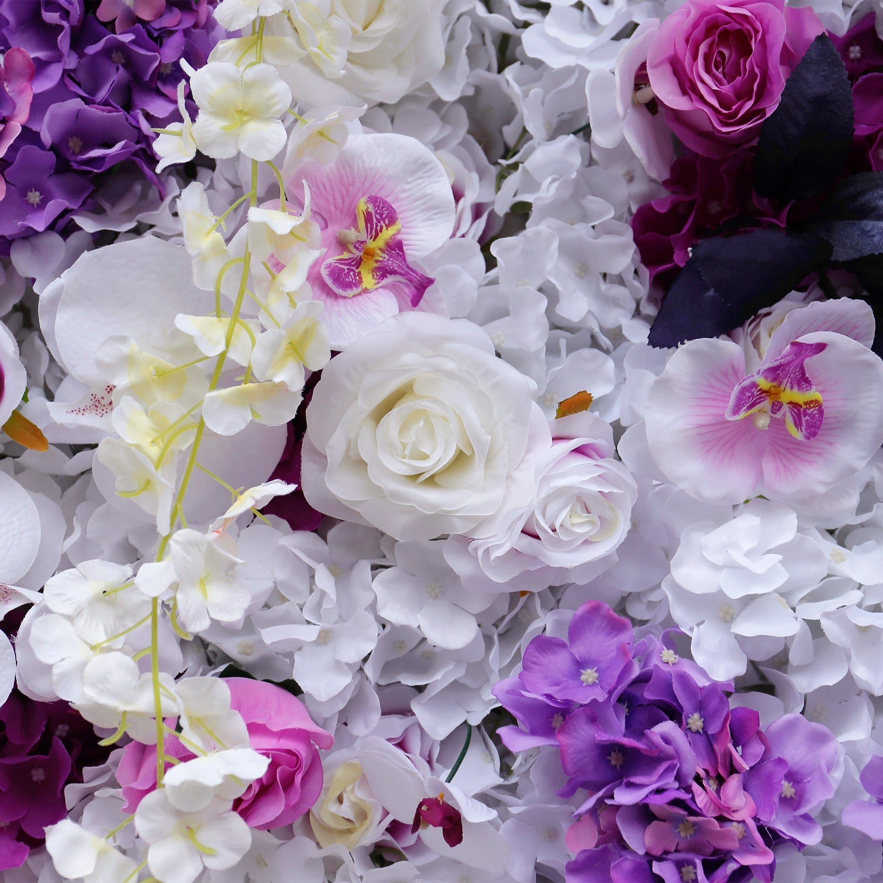 Aliflowers 3D Gradient Purple Hydrangea Flower Wall Decoration for Party ALFWL084 - Ali Flowers