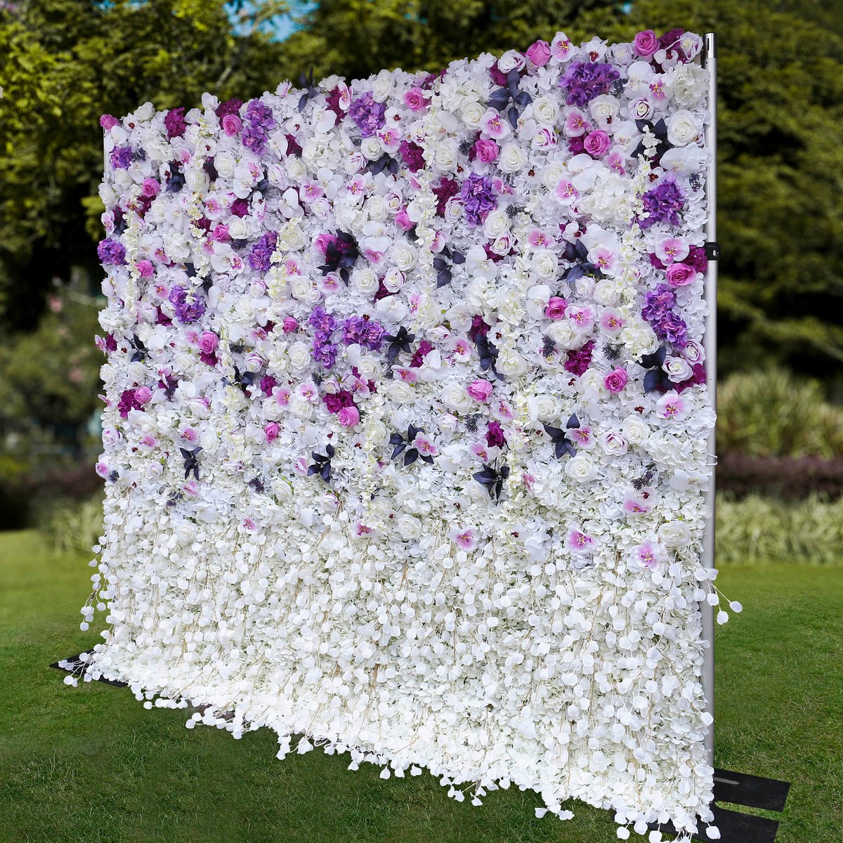 Aliflowers 3D Gradient Purple Hydrangea Flower Wall Decoration for Party ALFWL084 - Ali Flowers