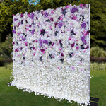 Aliflowers 3D Gradient Purple Hydrangea Flower Wall Decoration for Party ALFWL084 - Ali Flowers