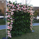 Aliflowers Blush Rose with Green Floral Wall Arrangement ALFWL077 - Ali Flowers