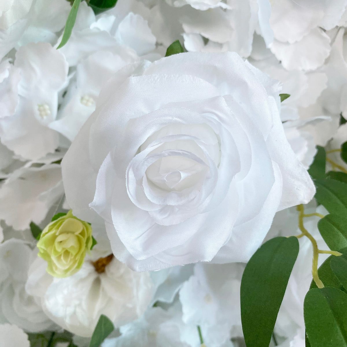 Aliflowers White Dahlia with Plants Flower Wall for Wedding ALFWL076 - Ali Flowers