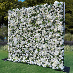 White Peony with Leaves Artificial flower for Wedding 3D Flower Wall ALFWL033 - Ali Flowers
