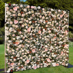 Aliflowers 3D White Rose with Anthurium Wedding Artificial Floral Wall ALFWL093 - Ali Flowers