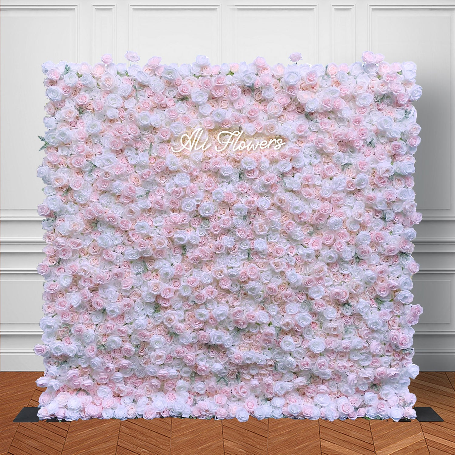 Ali Flowers 3d Baby Pink Flower Wall Rolling Up Curtain Floral Backdrop for Wedding Party Decor ALFWL001 - Ali Flowers