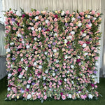 Aliflowers 3D Green Colorful Rose Roller Blind Party Wedding Backdrop Decoration ALFWL193
