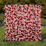 Aliflowers 3D Pink Rose Roller Curtain Decoration Wedding Flower Background Wall