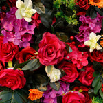 3d-red-rose-withberries-outdoor-wedding-flower-wall