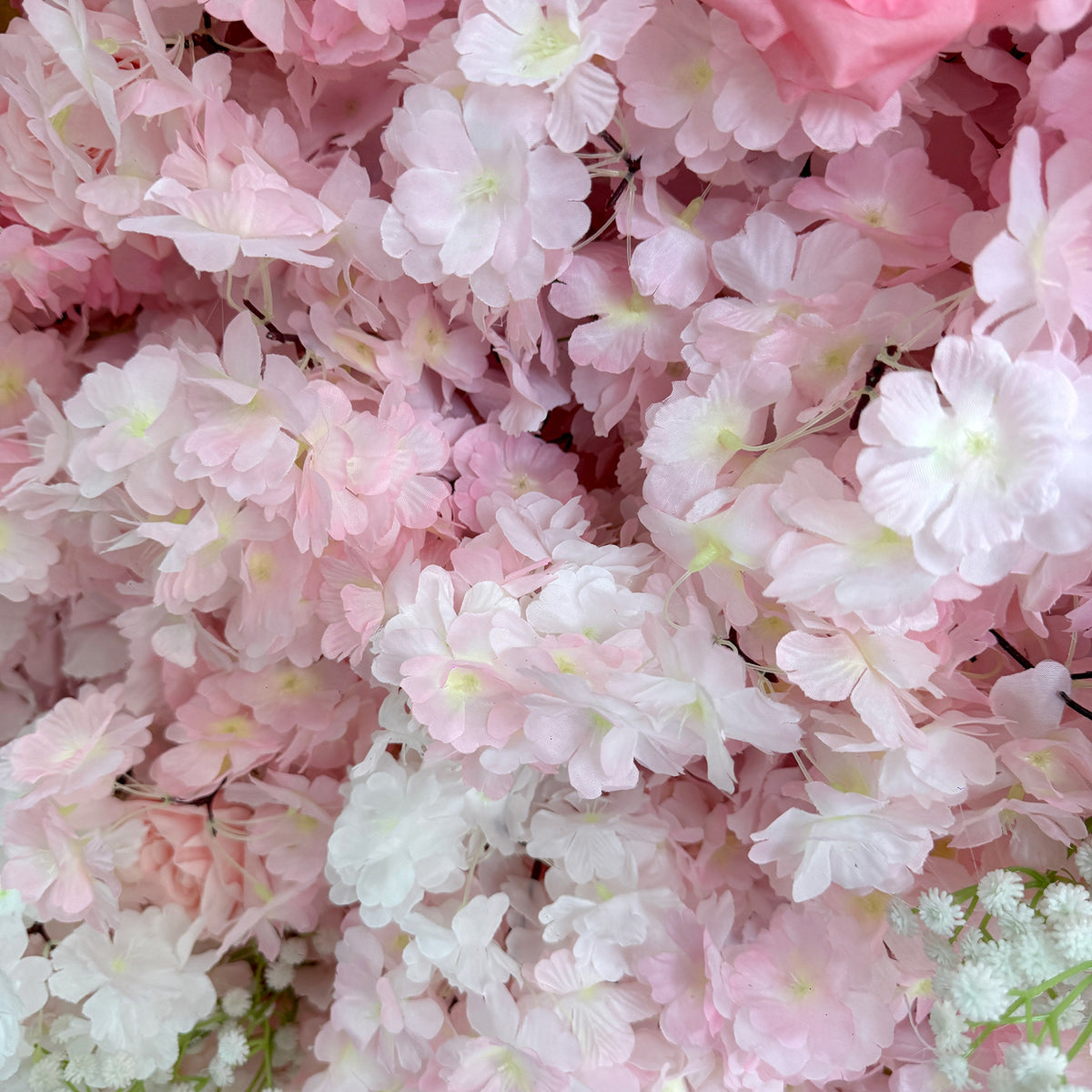 Aliflowers 3D Sakura Pink Gradient Fabric Floral Wall Banquet Wedding Backdrop Decoration ALFWL183