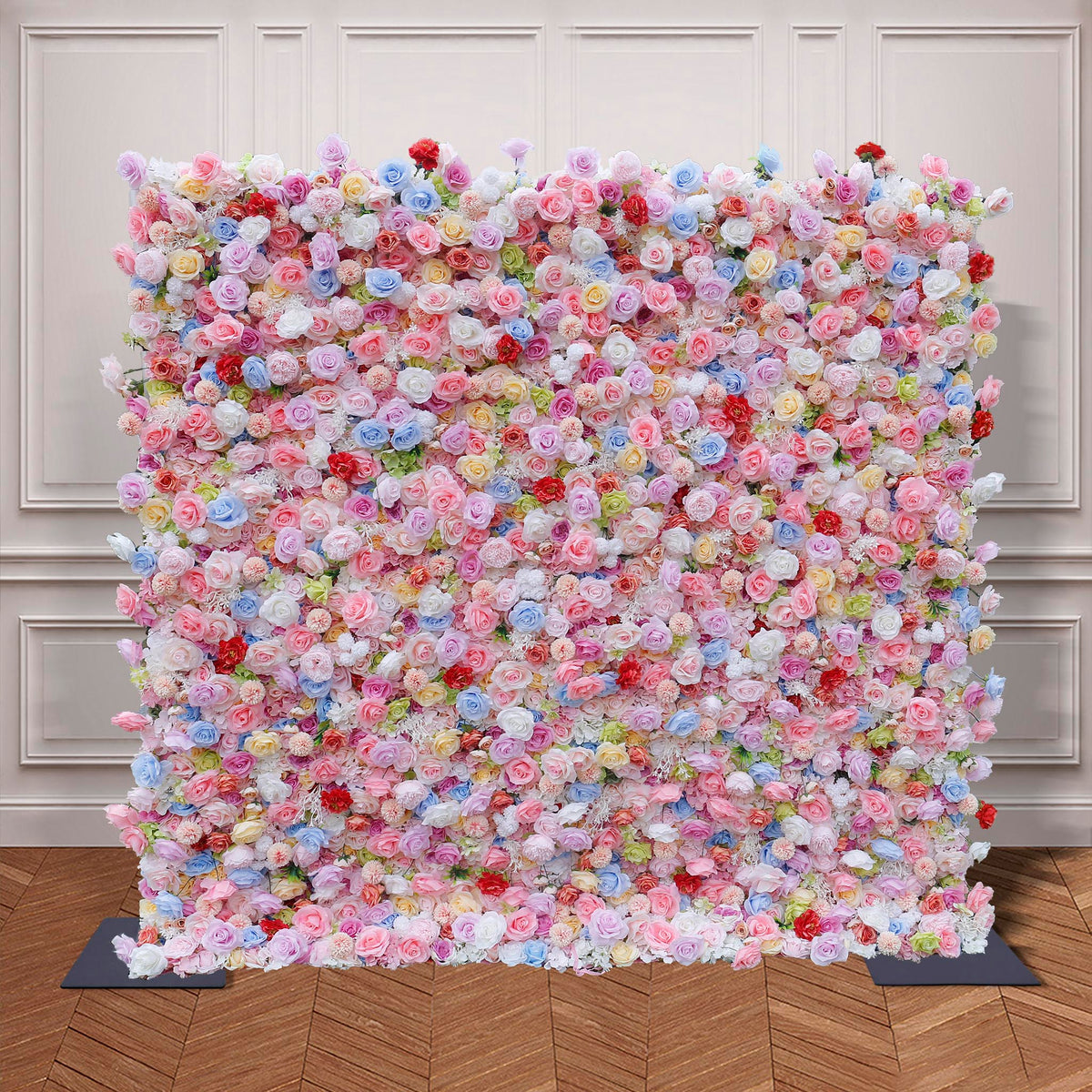 Aliflowers Colorful Rose Artificial Flower Wedding Decorations Wall ALFWL092 - Ali Flowers