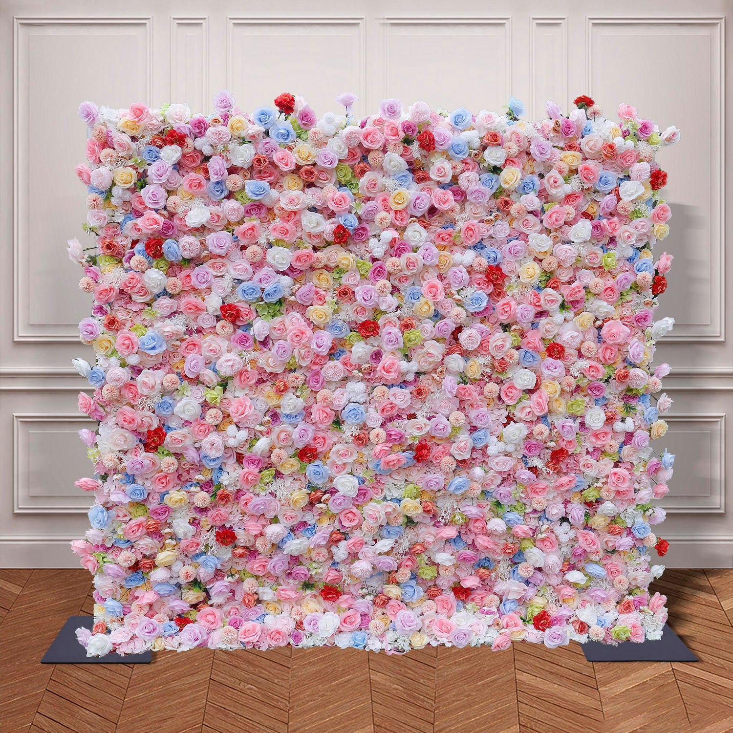 Aliflowers Colorful Rose Artificial Flower Wedding Decorations Wall ALFWL092 - Ali Flowers