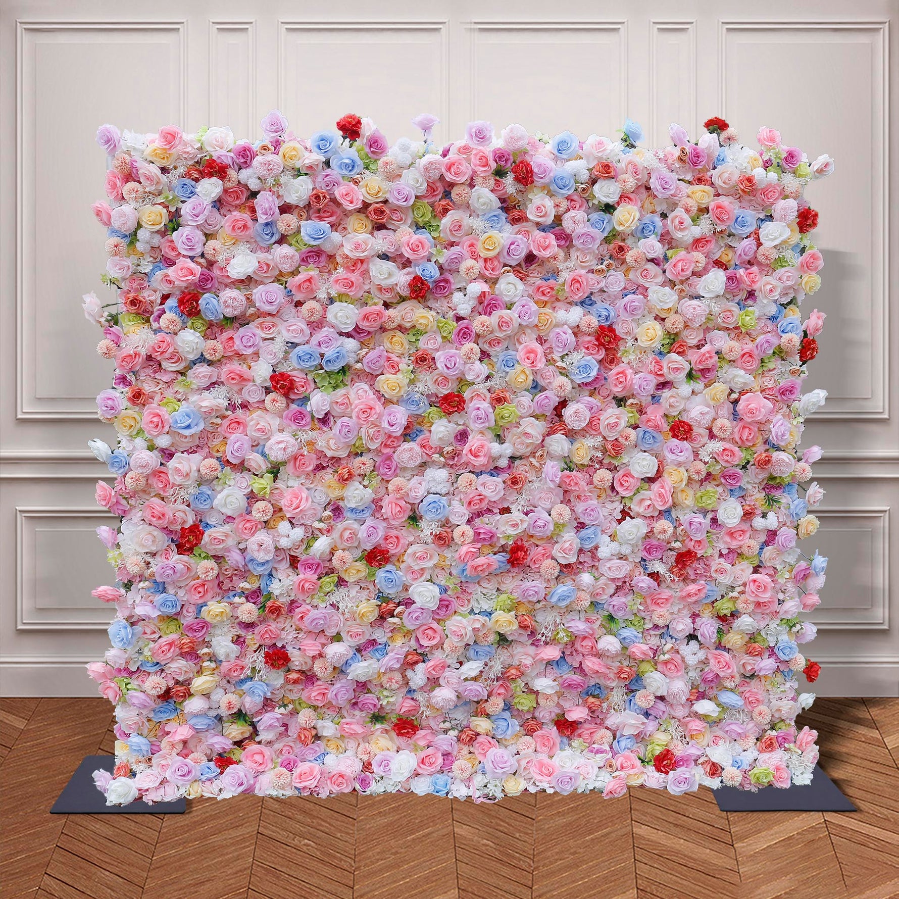 Aliflowers Colorful Rose Artificial Flower Wedding Decorations Wall ALFWL092 - Ali Flowers