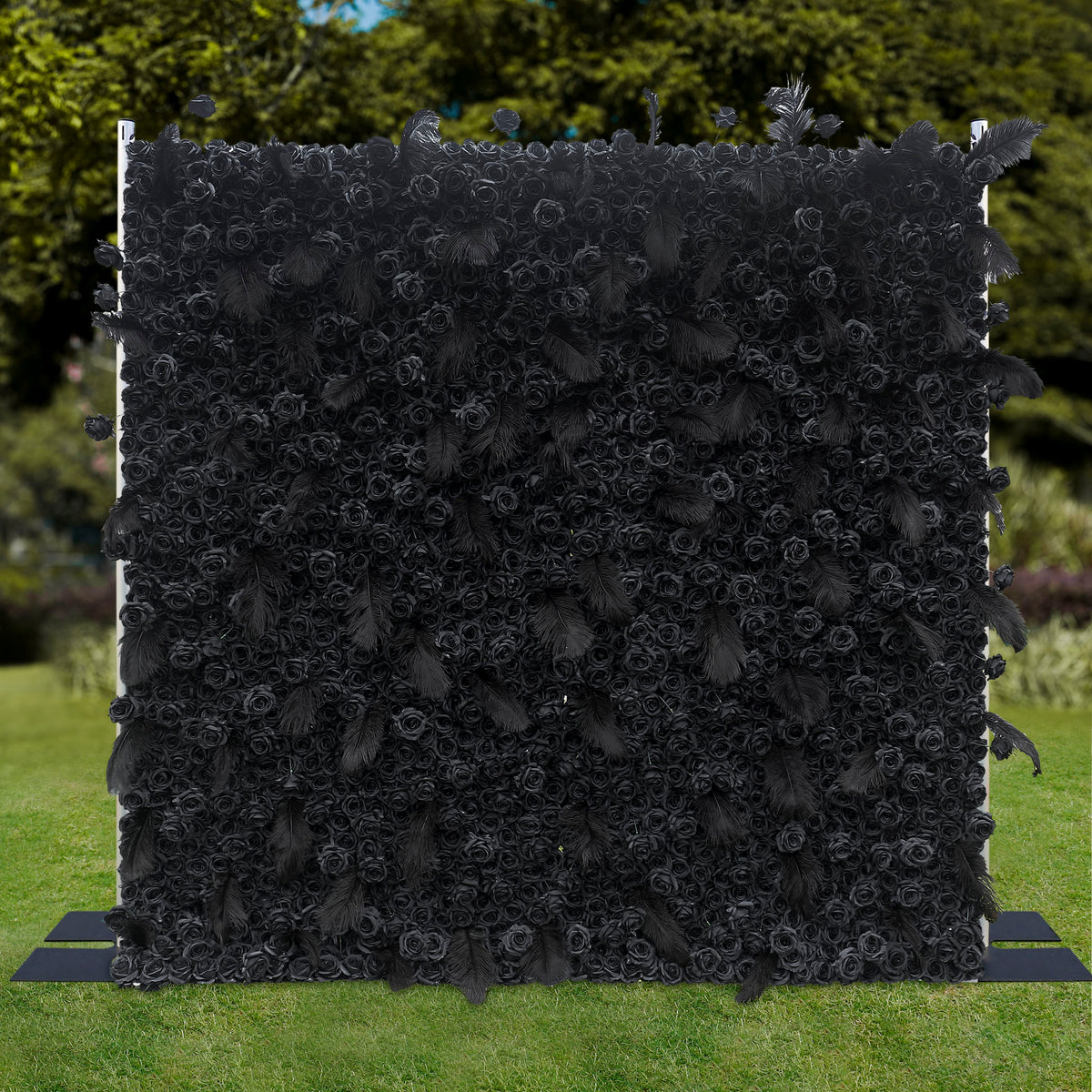 Aliflowers 5D Dark Black Rose Wall Floral Arrangement Artificial Flower Wall ALFWL090 - Ali Flowers