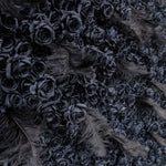 Aliflowers 5D Dark Black Rose Wall Floral Arrangement Artificial Flower Wall ALFWL090 - Ali Flowers