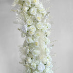 Aliflowers 5D Elegant White Horn Arch Frame Premium Wedding Backdrop Decoration 