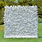 Aliflowers White Rose Hydrangea 5D Rolling Up Curtain Flower Wall Wedding Backdrop ALFWL028 - Ali Flowers