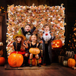 Orange Rose Curtain Floral Background