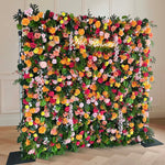 Aliflowers 5D Colorful Floral Fabric Flower Wall Event Party Backdrop Decoration