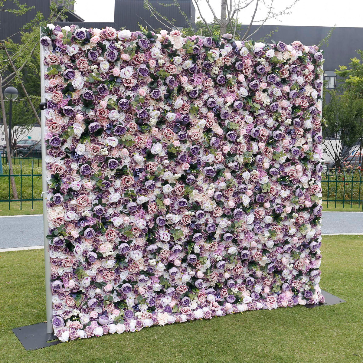 Aliflowers 5D Dirty Purple Peony with Rose Floral Wall Backdrop ALFWL101 - Ali Flowers