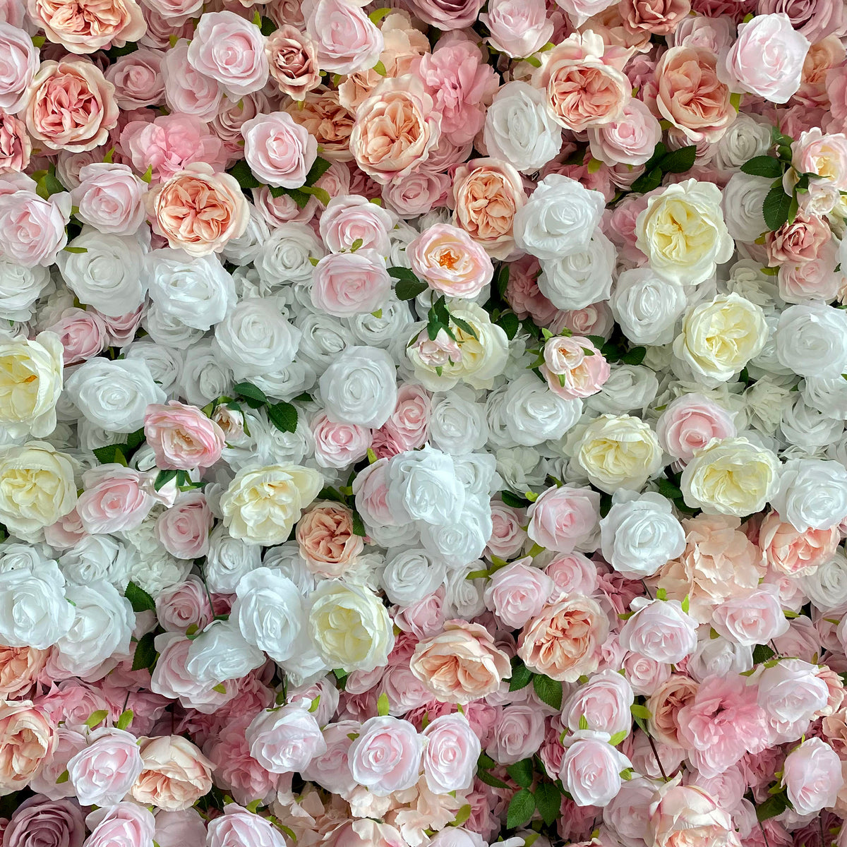 Aliflowers Gradient Rose Artificial Flower Wall Backdrop – Pink White Purple Mix for Wedding & Party Decor