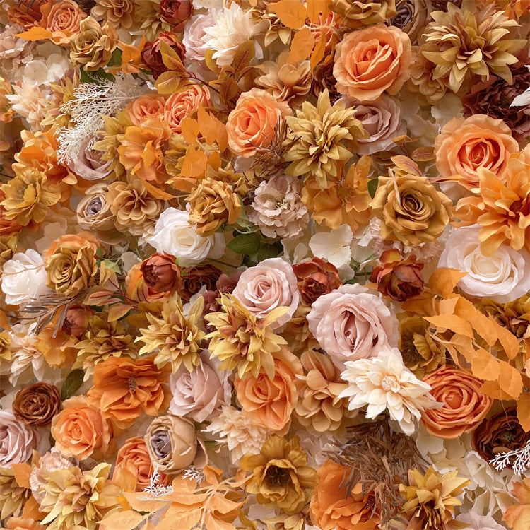 5D Bright Orange Rose Floral Background