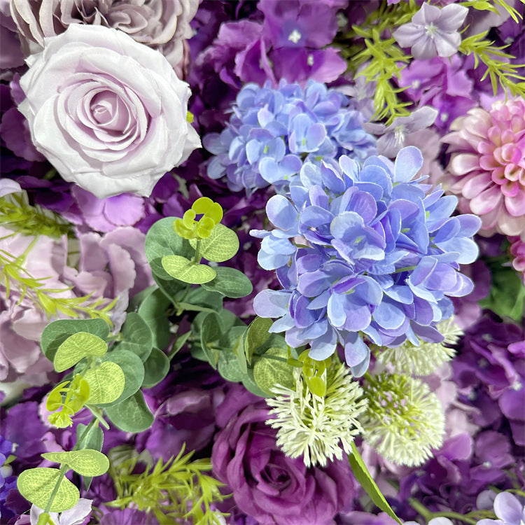 Purple Rose Flower Wall Wedding Party Flower Decoration Background