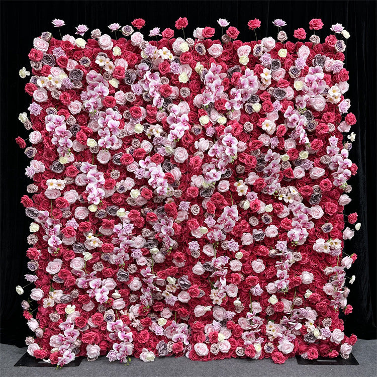 Red_Rose_Roll_Fabric_5D_Flower_Wall