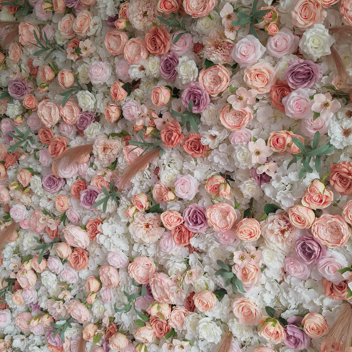 Aliflowers 5D Vintage Rose Gold & Lavender Flower Wall Wedding Party Backdrop