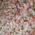Aliflowers 5D Vintage Rose Gold & Lavender Flower Wall Wedding Party Backdrop