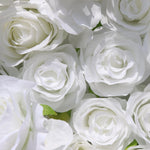 Aliflowers 5D White Rose & Hydrangea Rolling Curtain Flower Wall Backdrop ALFWL130 - Ali Flowers