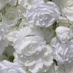 Aliflowers 5D White Rose & Hydrangea Rolling Curtain Flower Wall Backdrop ALFWL130 - Ali Flowers