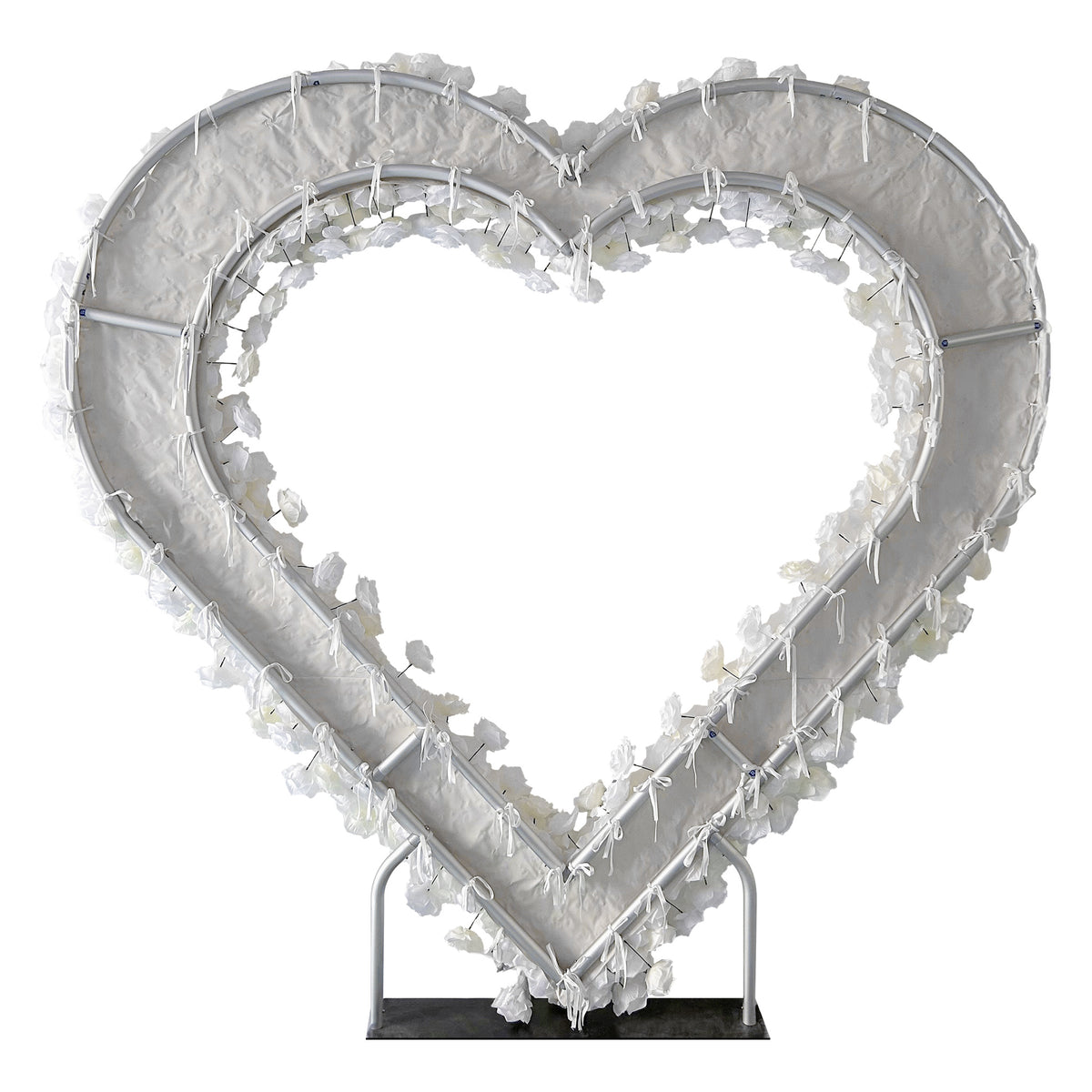 Aliflowers 5D White Rose Heart-Shaped Flower Arch Background Proposal Wedding Decoration ALFAH014