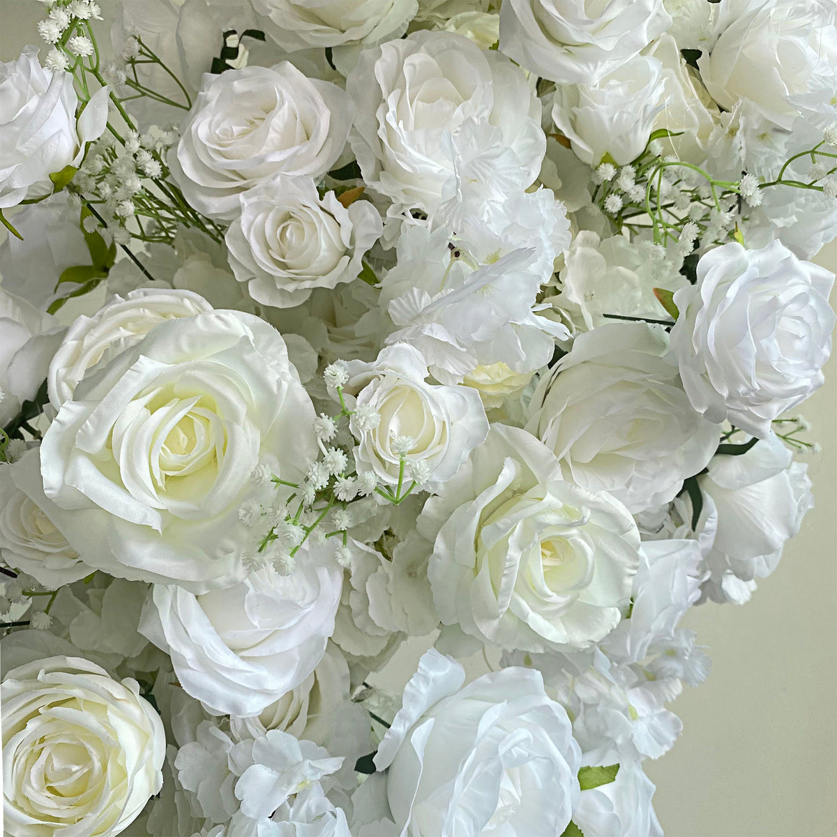 Aliflowers 5D White Rose with Phalaenopsis Orchid Dancing flowers For Wedding Backdrop Arch Frame ALFAH005