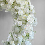 Aliflowers 5D White Rose with Phalaenopsis Orchid Dancing flowers For Wedding Backdrop Arch Frame ALFAH005
