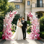 Aliflowers Pink Phalaenopsis Orchid Wedding Horn Arch Background artificial flower ALFAC019 - Ali Flowers