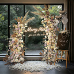 Aliflowers Early Fall Series Pampas Grass Horn Arch Wedding Backdrop Decor Floral Arrangement ALFAC008 - Ali Flowers