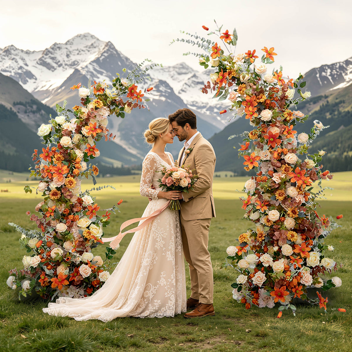 Aliflowers Sunset Series Artificial Asparagus Fern Wedding Backdrop KT Board Frame ALFAC009 - Ali Flowers