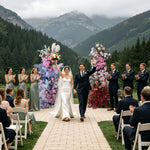 Aliflowers Gradient Color Series Pampas Grass Row Runner Wedding Backdrop Horn Arch Decor Rose Orchid Leaves Flora ALFAC015 - Ali Flowers
