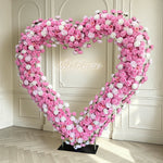 Aliflowers Heart-Shaped Pink Rose Floral Fabric Wedding Party Background Decoration ALFAH015 - Ali Flowers