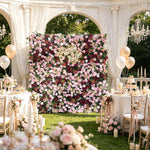 Aliflowers 5D Elegant Red & Blush Pink Flower Wall Wedding Ceremony Backdrop - Ali Flowers