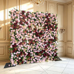 Aliflowers 5D Elegant Red & Blush Pink Flower Wall Wedding Ceremony Backdrop - Ali Flowers