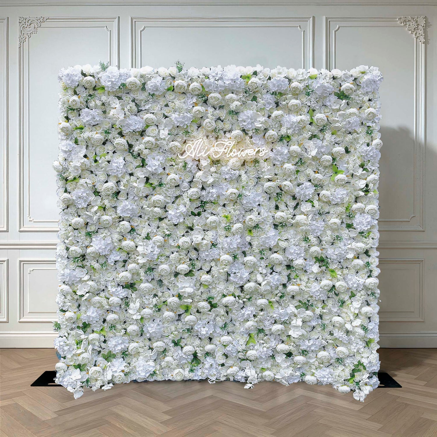 Aliflowers 5D Cream Peony Synthetic Flower Wall Outdoor Events ALFWL052